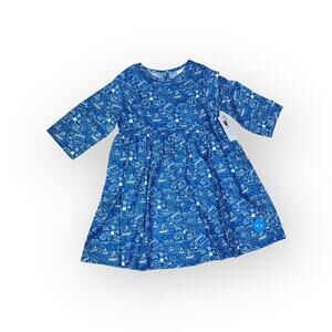 Smiling Button New Cotton By The Sea Winnie In Blue